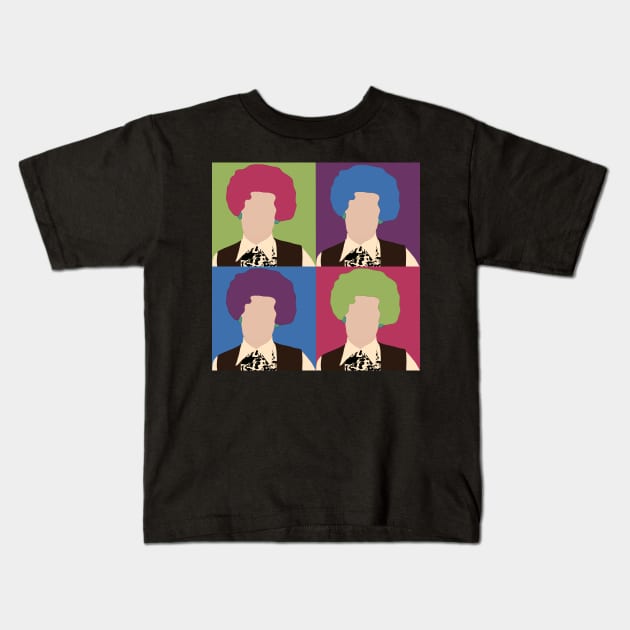 Mrs Slocombe Are you Being Served, colourful grid design Kids T-Shirt by alteredillusion